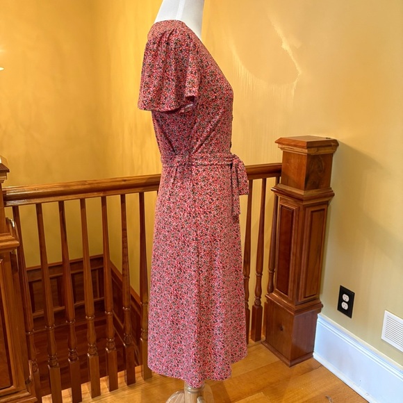 Feminine Floral Button Demure Dress Wmn’s S - Picture 3 of 12